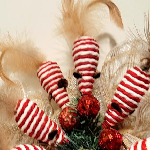 Christmas Cat Dream Wreath Deco Mesh Bow - Picture 4 of 11